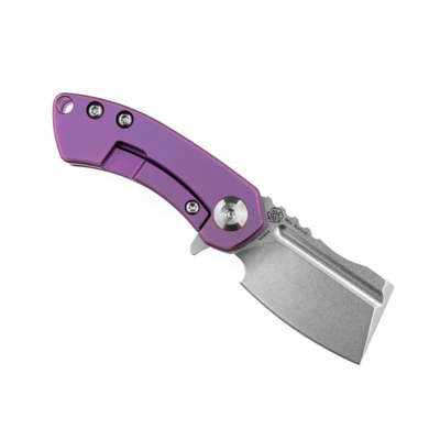 Kansept Mini Korvid Stonewashed CPM-S35VN Purple Anodized Titanium K3030A4 - KNIFESTOCK