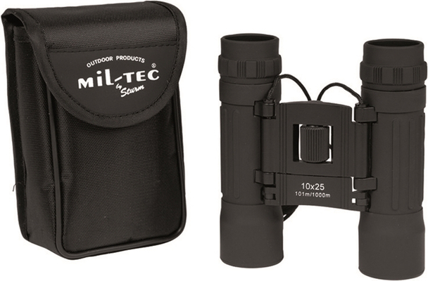 Jumelles Mil-Tec 10x25 noir 15702002 - KNIFESTOCK