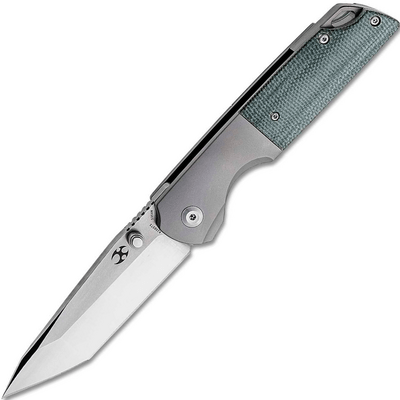 Kansept Warrior CPM-S35VN 6AL4V Titanium +green micarta K1005T5 - KNIFESTOCK