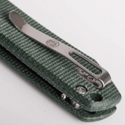 Vosteed Raccoon(Top Liner Lock) 14C28N Stonewash Green Micarta A2904 - KNIFESTOCK