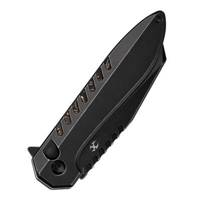 Kansept Kosame Blackwash 154CM Blackwash Titanium with Copper Carbon Fiber Inlay - KNIFESTOCK