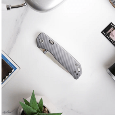 Vosteed Marten 154CM Satin Gray Aluminum A1601 - KNIFESTOCK