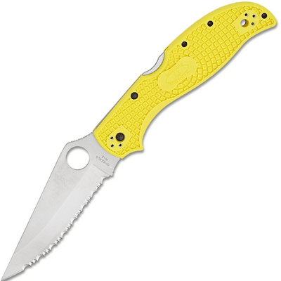 Spyderco Stretch 2 XL Salt Yellow Lightweight C258SYL - KNIFESTOCK