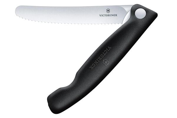 Victorinox Nôž na ovocie a  zeleninu, 11cm, skladací,  zubkovaný, čierny 6.7833.F - KNIFESTOCK