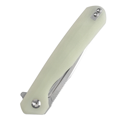 KANSEPT Qilin Flipper Jade G10, Stonewashed 154CM T1047T5 - KNIFESTOCK