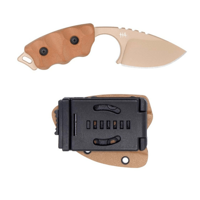 Hardcore Hardware HHA Compact Fixed Blade - Drop Point LFK-03 - K340-Dark Earth - KNIFESTOCK