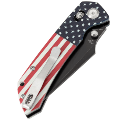 Tenable Knives Fenrir Black Stonewashed Nitro V, Jade G10 amerikai zászlóval T103 - KNIFESTOCK