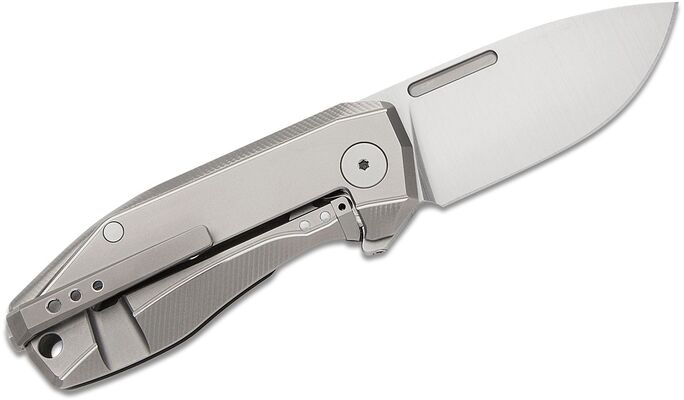 Lionsteel NANO, Folding knife MagnaCut blade, GREY Titanium handle NA01 GY - KNIFESTOCK