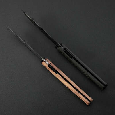 Petrified Fish PF719 Patte V2 14C28N Satin Olive wood PF719OWOS - KNIFESTOCK