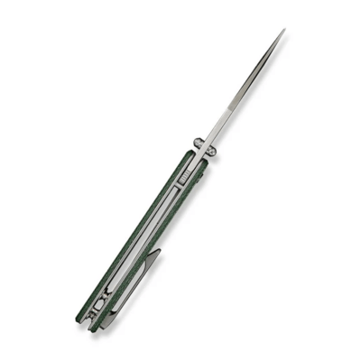 Civivi Clingman Green Canvas Micarta HandleSatin Finished Nitro-V BladeLiner Lock - KNIFESTOCK