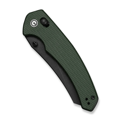 Civivi Sixgill Green Canvas Micarta HandleBlack Stonewashed Nitro-V BladeCrossbar Lock - KNIFESTOCK