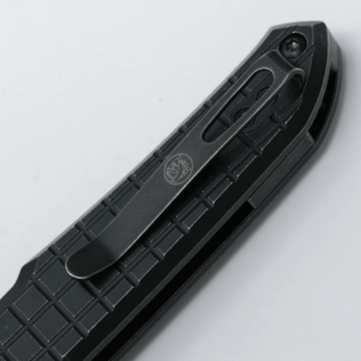 Vosteed Thunderbird(3.25&quot;Blade) Elmax Black Stonewash Black Titanium A0312 - KNIFESTOCK