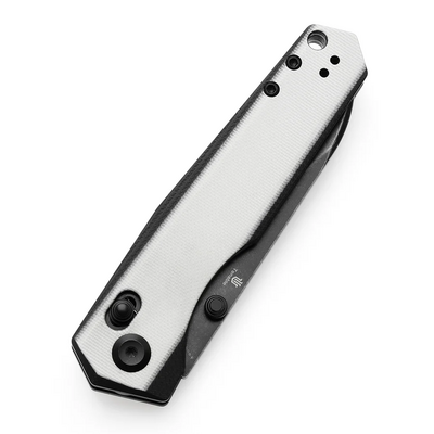 TENABLE KNIVES Beaver Blackwash Nitro-V 0.125&#039;&#039;/3.2mm Ivory White and Black G10 T1105V2 - KNIFESTOCK