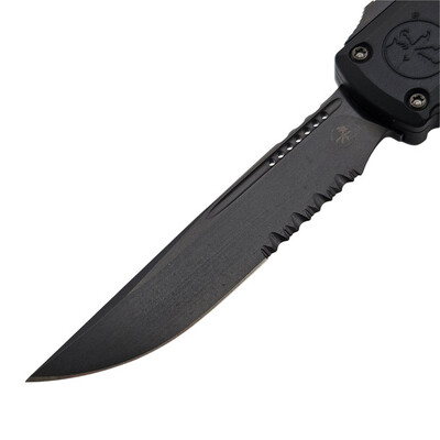 Microtech ULTRATECH ZBP S/E SHADOW DLC PARTIAL SERRATED DLC HARDWARE 1121-2DLCTSH - KNIFESTOCK