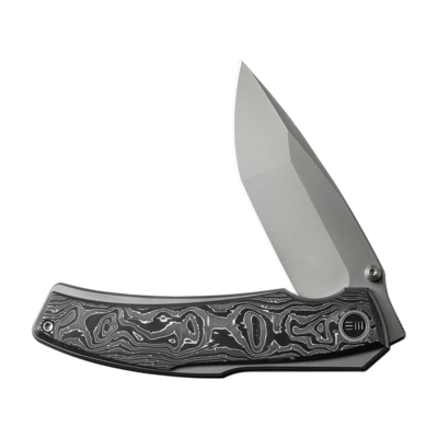 We Knife SwordfinAluminum Foil Carbon Fiber Handle Gray Titanium LinerSilver B - KNIFESTOCK