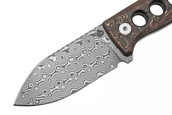 QSP Knife Canary Laminated Damascus, Copper Foil CF QS141-F - KNIFESTOCK