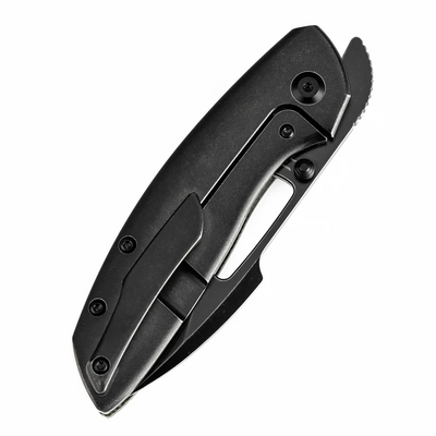 KANSEPT Link Blackwash CPM 20CV 0.137''/3.5mm Green Micarta + Blackwash Titanium K1068A1 - KNIFESTOCK