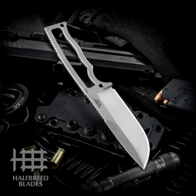 Halfbreed Blades Compact Field Knife - Fixed Blade - Drop Point CFK-01 STN - N69 - KNIFESTOCK