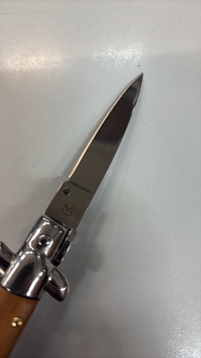 Böker Magnum Sicilian Needle vyskakovací nôž 8.2 cm OLIVE WOOD - KNIFESTOCK