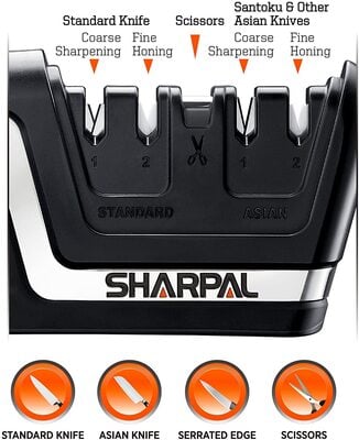 Sharpal Professional 5-in-1 Knife &amp; Scissors Sharpener SH-104N - KNIFESTOCK