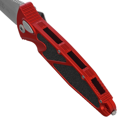 Microtech SOCOM ELITE T/E-AUTO STONEWASH STANDARD RED 161A-10RD - KNIFESTOCK
