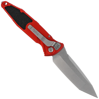 Microtech SOCOM ELITE T/E-AUTO STONEWASH STANDARD RED 161A-10RD - KNIFESTOCK