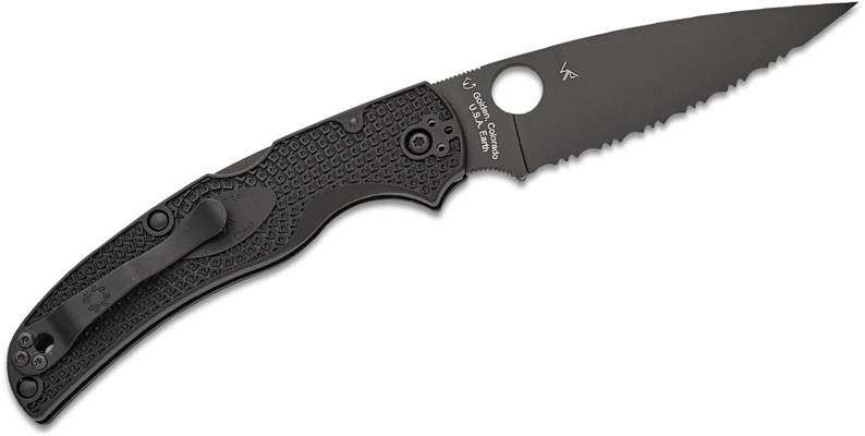 Spyderco Native Chief Black Lightweight Black Blade Reveal 13 C244SBBK - KNIFESTOCK