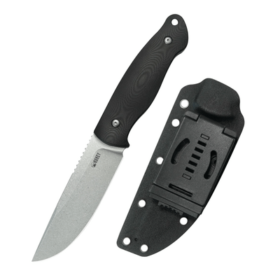 Kubey Eskoria Beadblast 14C28N ,Black G10,Kydex Sheath KU268A - KNIFESTOCK