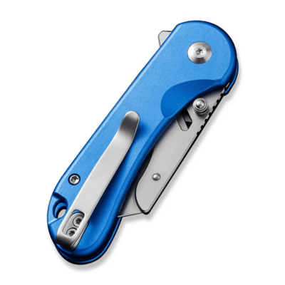 CIVIVI Elementum Utility Blue Aluminum Handle Stonewashed S/S Blade Holder Plain - KNIFESTOCK