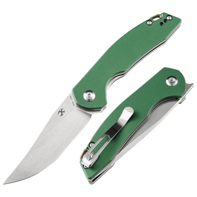 Kansept Mini Accipiter 154CM Green Aluminum - KNIFESTOCK