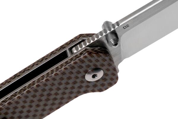 QSP Knife Penguin, Satin D2 Blade, Brown Micarta Handle QS130-A - KNIFESTOCK