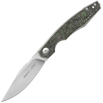 Viper BELONE Satin M390, titanium Dark Green Matter Carbon Fiber V5970TIFCV - KNIFESTOCK
