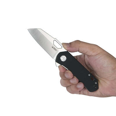 KUBEY Duroc Liner Lock Flipper Petit Couteau Pliant de Poche Manche Noir KU332A - KNIFESTOCK