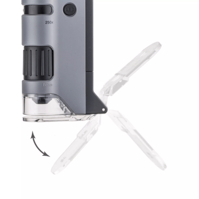 Carson 100x-250x LED MicroFlip Pocket Microscope with Smartphone Adapter MP-250 - KNIFESTOCK
