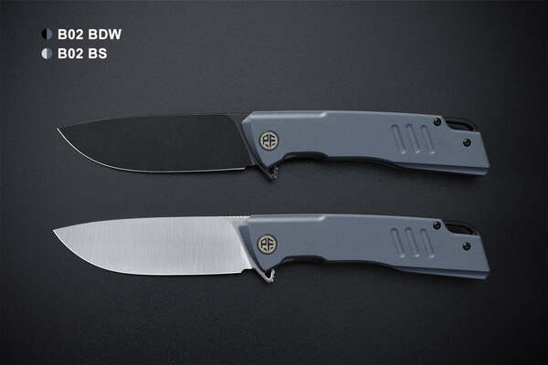 Petrified Fish PFB02 Loco Black Stonewashed D2 Blue G10 PFB02BDW - KNIFESTOCK