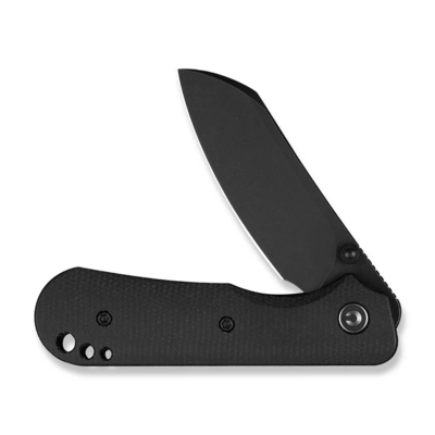 Civivi Crabby Black Canvas Micarta HandleBlack Stonewashed 14C28N BladeLiner Lock - KNIFESTOCK