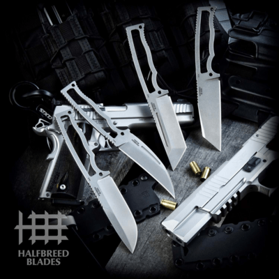 Halfbreed Blades Compact Field Knife - Fixed Blade - Drop Point CFK-01 STN - N69 - KNIFESTOCK