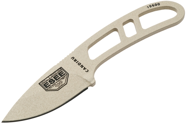 ESEE Candiru Dark Earth CAN-DE couteau de cou avec étui noir + clip de ceinture CAN-DT-E-CS - KNIFESTOCK