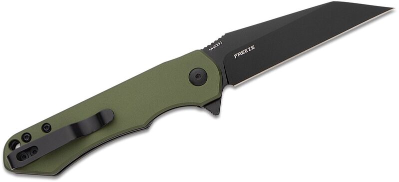 Oknife 154CM, aluminiu, verde OD Freeze (mâner din aluminiu verde OD) cuțit de închidere 8,4 cm - KNIFESTOCK