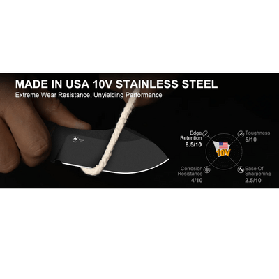 Kizer Rook 10V,Black Coating,Richlite® - KNIFESTOCK