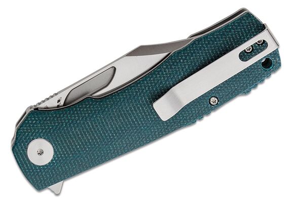 Petrified Fish PFP03 Victor Satin K110 Blue Micarta PFP03BMP - KNIFESTOCK