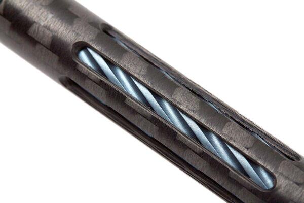 Lionsteel Twist Pen Titanium BLUE MATTE with Carbon Fiber. Fisher Space refill NY FC BLM - KNIFESTOCK