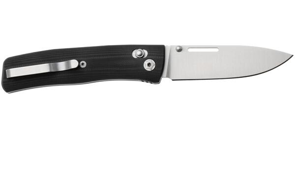 LionSteel NINI Folding knife M390 satin blade, full BLACK G10 handle NN1 GBK - KNIFESTOCK