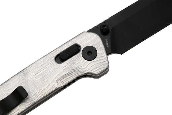 QPS Penguin Glyde 14C28N, schwarz, Griff: G10 mit Aluminiumfolie QS130GL-G2 - KNIFESTOCK