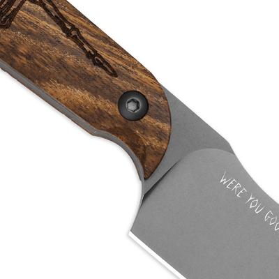 Kizer Mini Harpoon, KNFS Exclusive, Limited Edition 300pcs, Mkuruti Wood, Stonewashed Nitro-V - KNIFESTOCK
