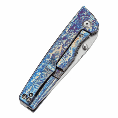 Kansept Chimera Stonewashed CPM S35VN Titanium with Lightning Strike Finish - KNIFESTOCK