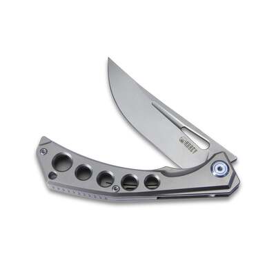 KUBEY Ishtar Couteau Pliant à Verrouillage Frame Gris Manche en Titane KU170C - KNIFESTOCK