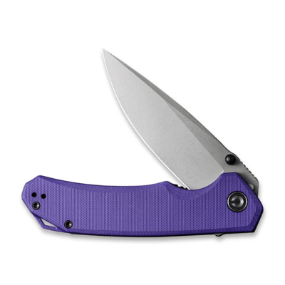 CIVIVI Brazen Purple G10 HandleBlack S/S LinerStonewashed 14C28N Blade,Drop Po - KNIFESTOCK