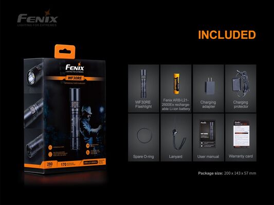 FENIX Tölthető ATEX lámpa WF30RE - KNIFESTOCK