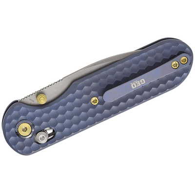 GEO Knife Ethereal Cutter SW M390 Blade SWBlue Ti - KNIFESTOCK